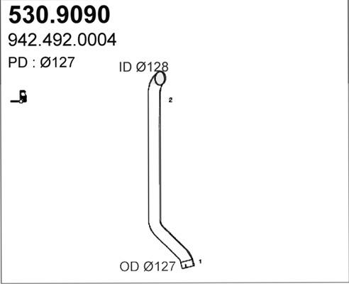 ASSO 530.9090 - Exhaust Pipe car-mod.net
