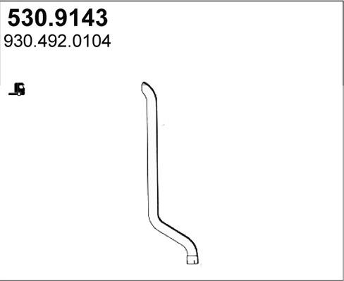 ASSO 530.9143 - Exhaust Pipe car-mod.net