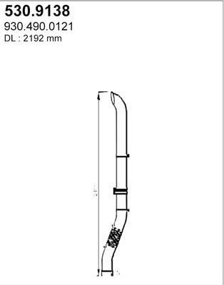 ASSO 530.9138 - Exhaust Pipe car-mod.net