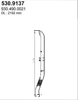ASSO 530.9137 - Exhaust Pipe car-mod.net