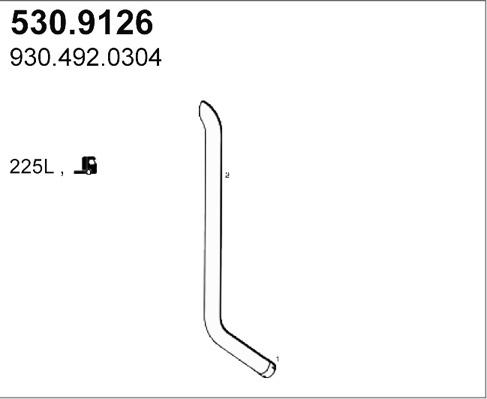 ASSO 530.9126 - Exhaust Pipe car-mod.net
