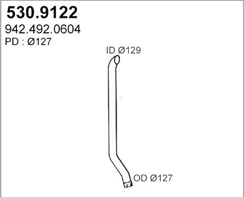 ASSO 530.9122 - Exhaust Pipe car-mod.net