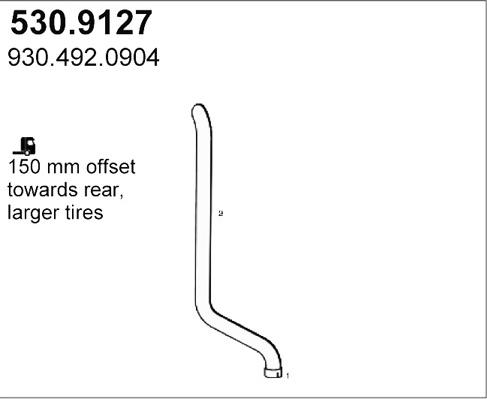 ASSO 530.9127 - Exhaust Pipe car-mod.net