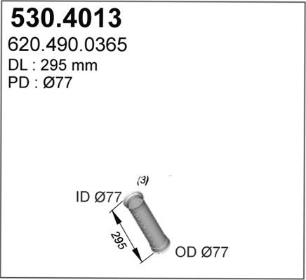 ASSO 530.4013 - Flex Hose, exhaust system car-mod.net
