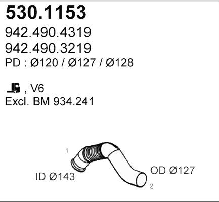 ASSO 530.1153 - Exhaust Pipe car-mod.net