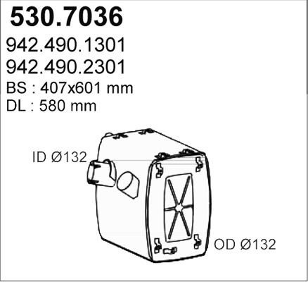 ASSO 530.7036 - Middle / End Silencer car-mod.net