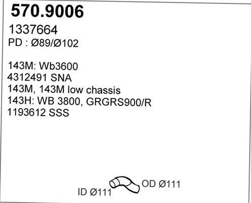 ASSO 570.9006 - Exhaust Pipe car-mod.net