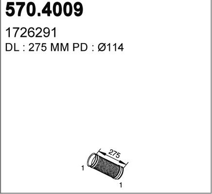ASSO 570.4009 - Flex Hose, exhaust system car-mod.net