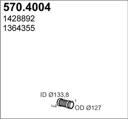ASSO 570.4004 - Flex Hose, exhaust system car-mod.net