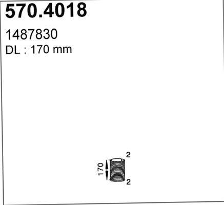 ASSO 570.4018 - Flex Hose, exhaust system car-mod.net