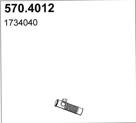 ASSO 570.4012 - Flex Hose, exhaust system car-mod.net