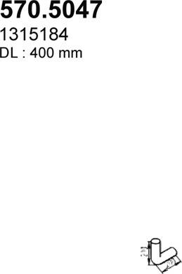 ASSO 570.5047 - Exhaust Pipe car-mod.net