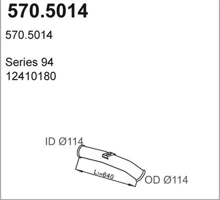 ASSO 570.5014 - Exhaust Pipe car-mod.net