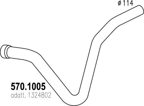 ASSO 570.1005 - Exhaust Pipe car-mod.net