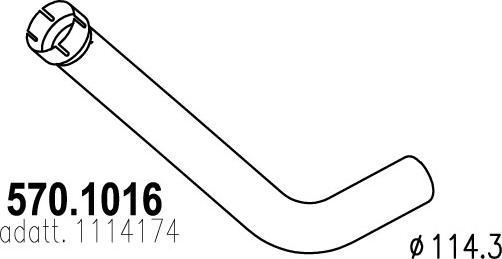 ASSO 570.1016 - Exhaust Pipe car-mod.net