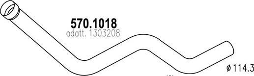 ASSO 570.1018 - Exhaust Pipe car-mod.net