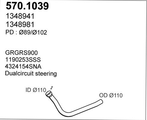 ASSO 570.1039 - Exhaust Pipe car-mod.net