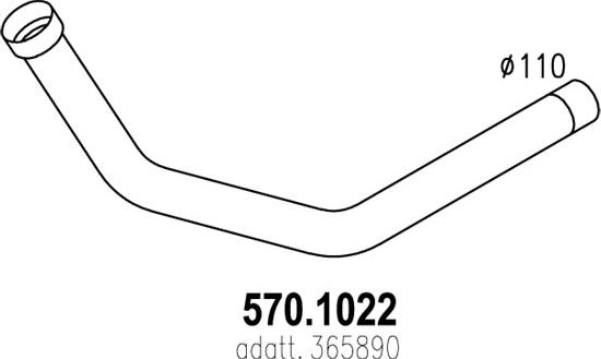ASSO 570.1022 - Exhaust Pipe car-mod.net