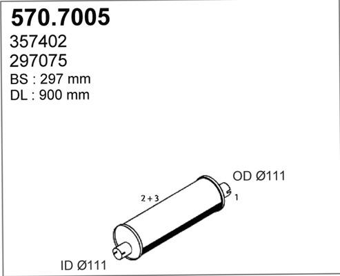 ASSO 570.7005 - Middle / End Silencer car-mod.net