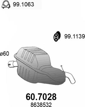 ASSO 60.7028 - End Silencer car-mod.net