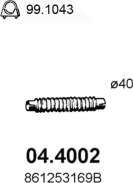 ASSO 04.4002 - Exhaust Pipe car-mod.net