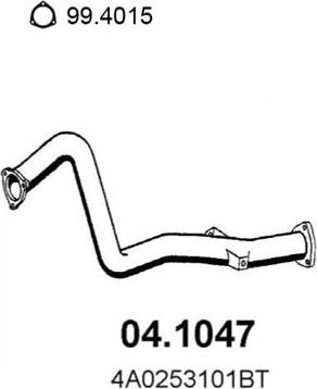 ASSO 04.1047 - Exhaust Pipe car-mod.net