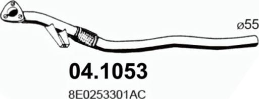 ASSO 04.1053 - Exhaust Pipe car-mod.net