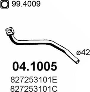 ASSO 04.1005 - Exhaust Pipe car-mod.net