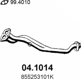 ASSO 04.1014 - Exhaust Pipe car-mod.net