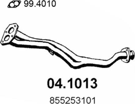 ASSO 04.1013 - Exhaust Pipe car-mod.net
