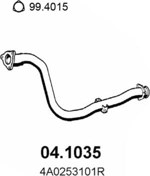 ASSO 04.1035 - Exhaust Pipe car-mod.net