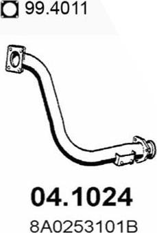 ASSO 04.1024 - Exhaust Pipe car-mod.net