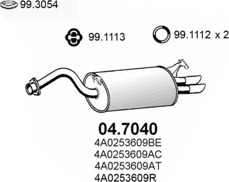ASSO 04.7040 - End Silencer car-mod.net
