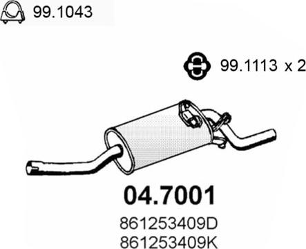 ASSO 04.7001 - End Silencer car-mod.net