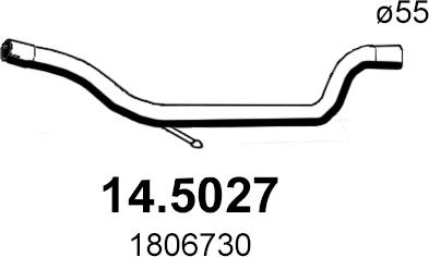 ASSO 14.5027 - Exhaust Pipe car-mod.net