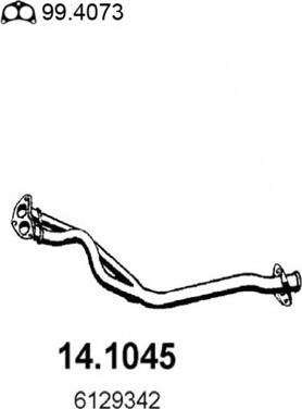 ASSO 14.1045 - Exhaust Pipe car-mod.net