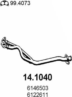 ASSO 14.1040 - Exhaust Pipe car-mod.net