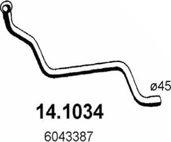 ASSO 14.1034 - Exhaust Pipe car-mod.net