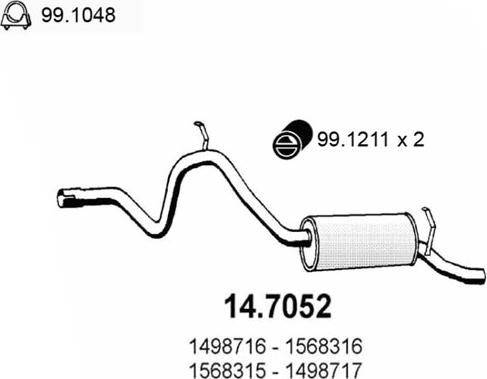 ASSO 14.7052 - End Silencer car-mod.net