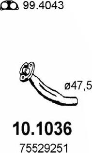 ASSO 10.1036 - Exhaust Pipe car-mod.net
