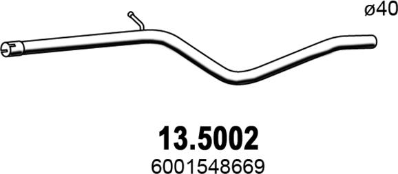 ASSO 13.5002 - Exhaust Pipe car-mod.net