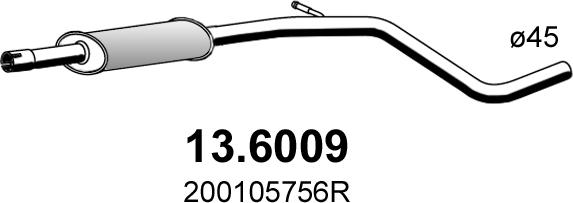 ASSO 13.6009 - Middle Silencer car-mod.net