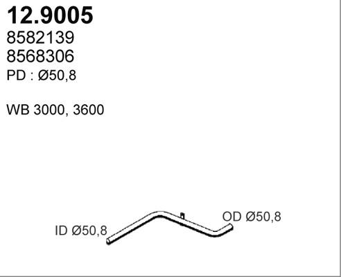 ASSO 12.9005 - Exhaust Pipe car-mod.net