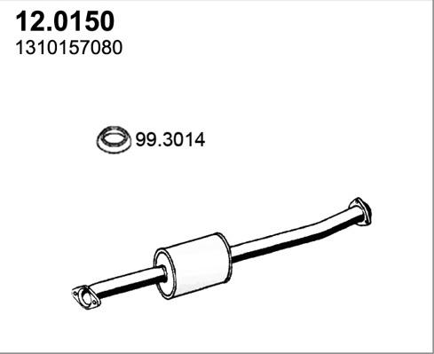 ASSO 12.0150 - Catalytic Converter car-mod.net