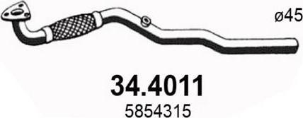 ASSO 34.4011 - Exhaust Pipe car-mod.net