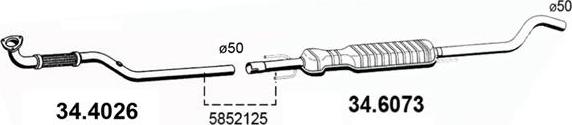 ASSO 34.4026 - Exhaust Pipe car-mod.net