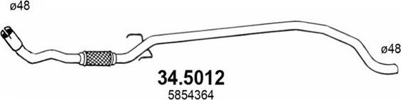 ASSO 34.5012 - Exhaust Pipe car-mod.net