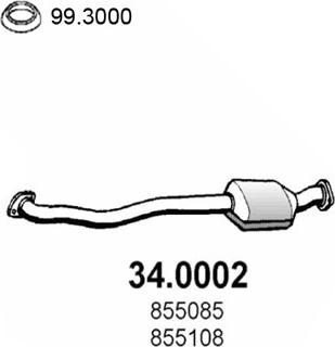 ASSO 34.0002 - Catalytic Converter car-mod.net