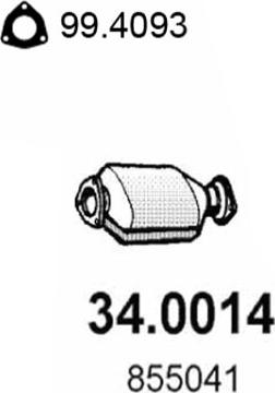 ASSO 34.0014 - Catalytic Converter car-mod.net