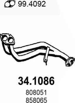 ASSO 34.1086 - Exhaust Pipe car-mod.net